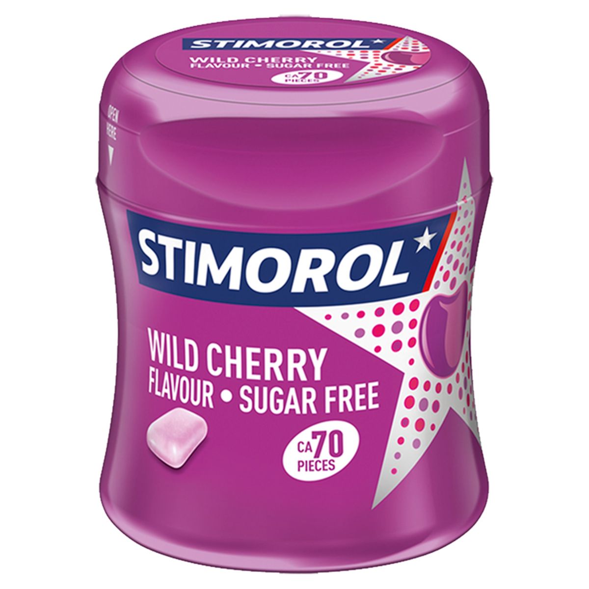 Stimorol Chewing-gum Wild Cherry Sans Sucre Pot 70 Pcs
