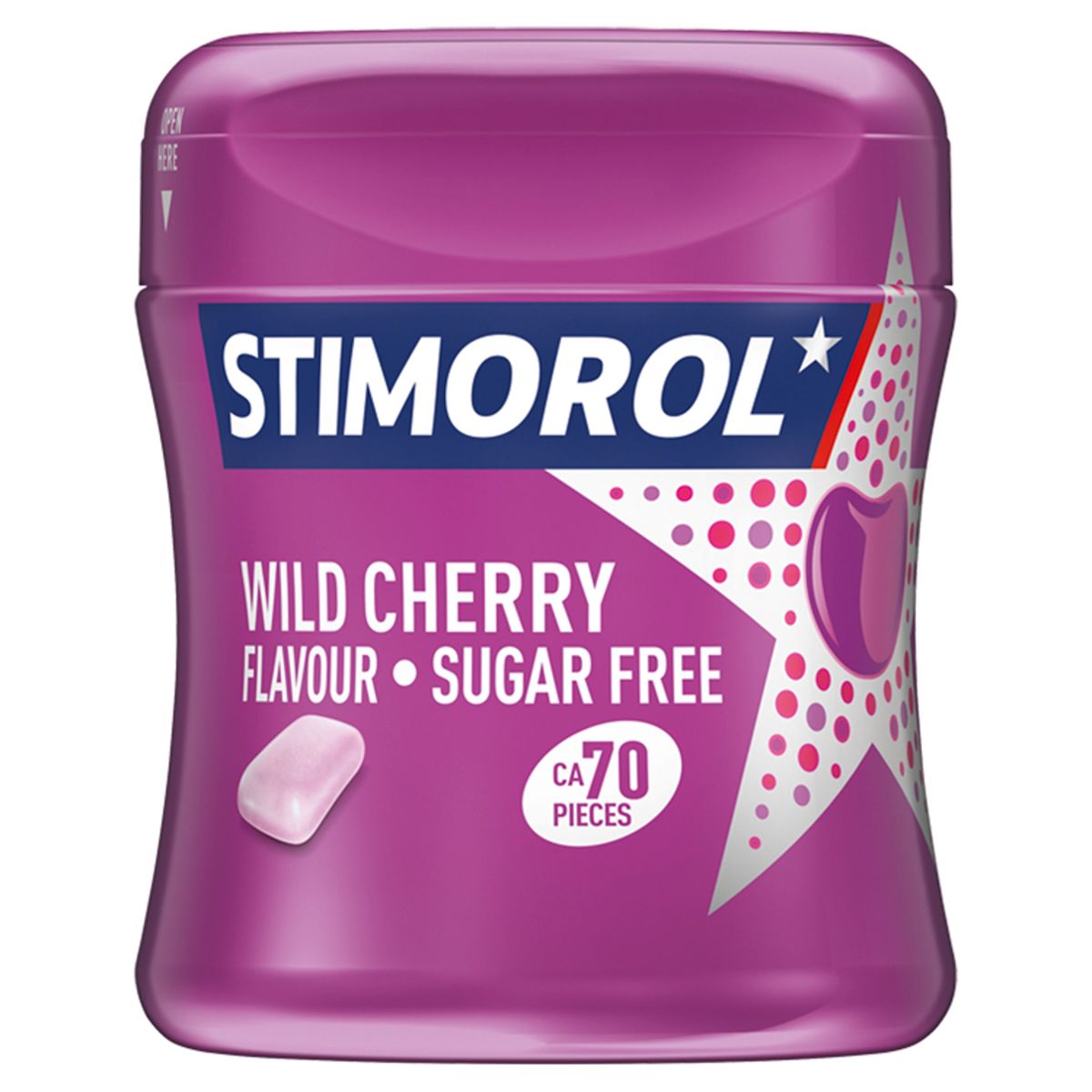 Stimorol Chewing-gum Wild Cherry Sans Sucre Pot 70 Pcs