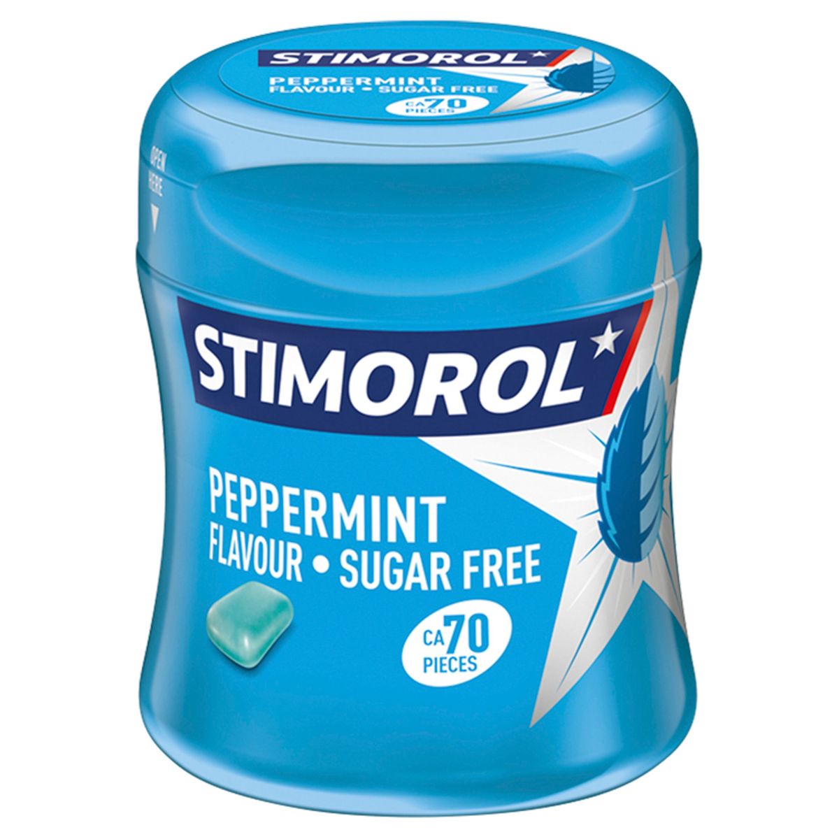Stimorol Kauwgom Peppermint Suikervrij Pot 70 stuks