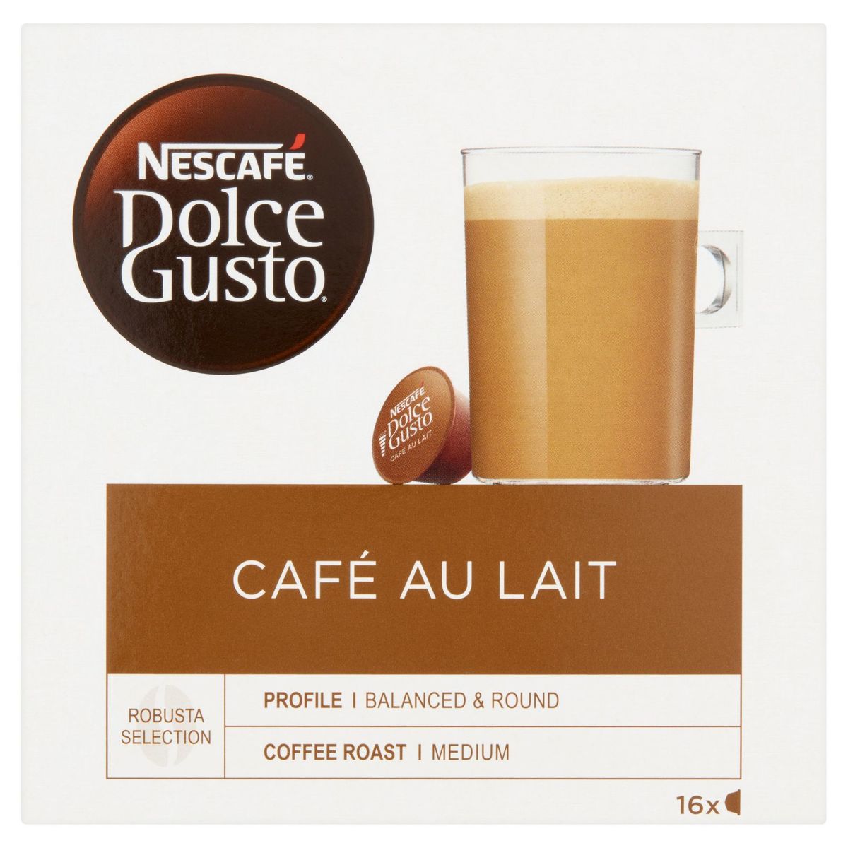 Nescafé Dolce Gusto Café au Lait 16 Capsules 160 g