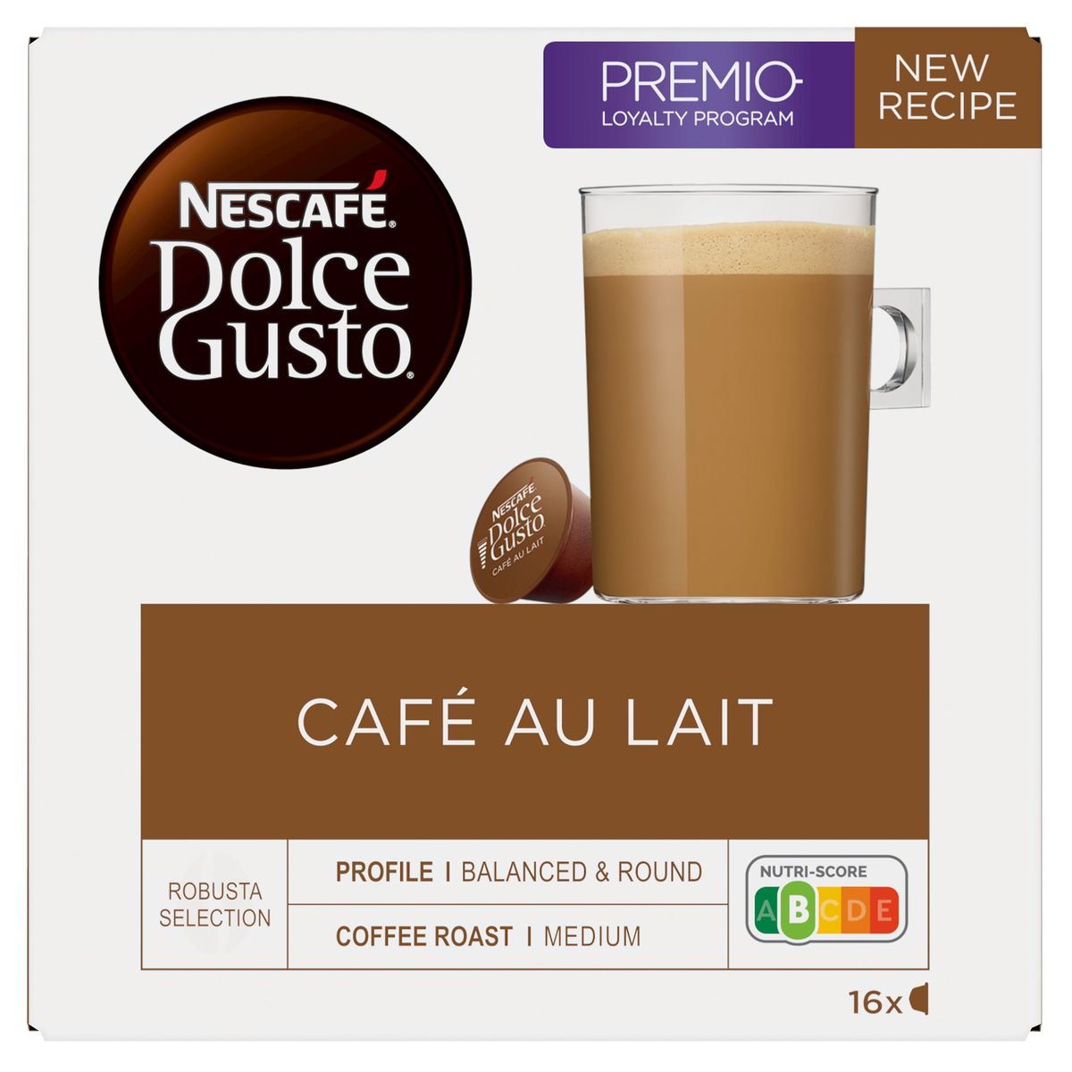 Nescafé Dolce Gusto Café au Lait 16 Capsules
