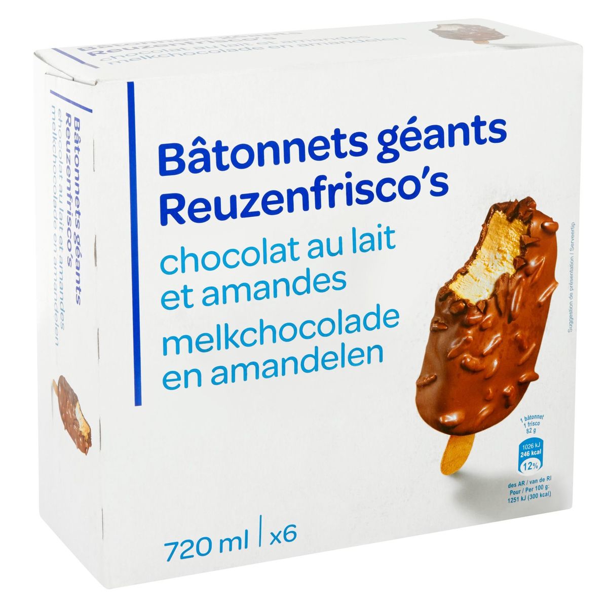 Reuzenfrisco's Melkchocolade en Amandelen 6 x 82 g