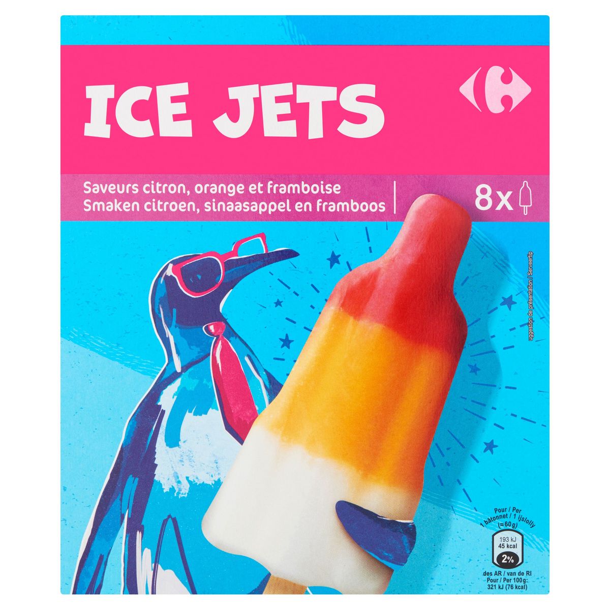 Carrefour Ice Jets 8 Pièces 480 g