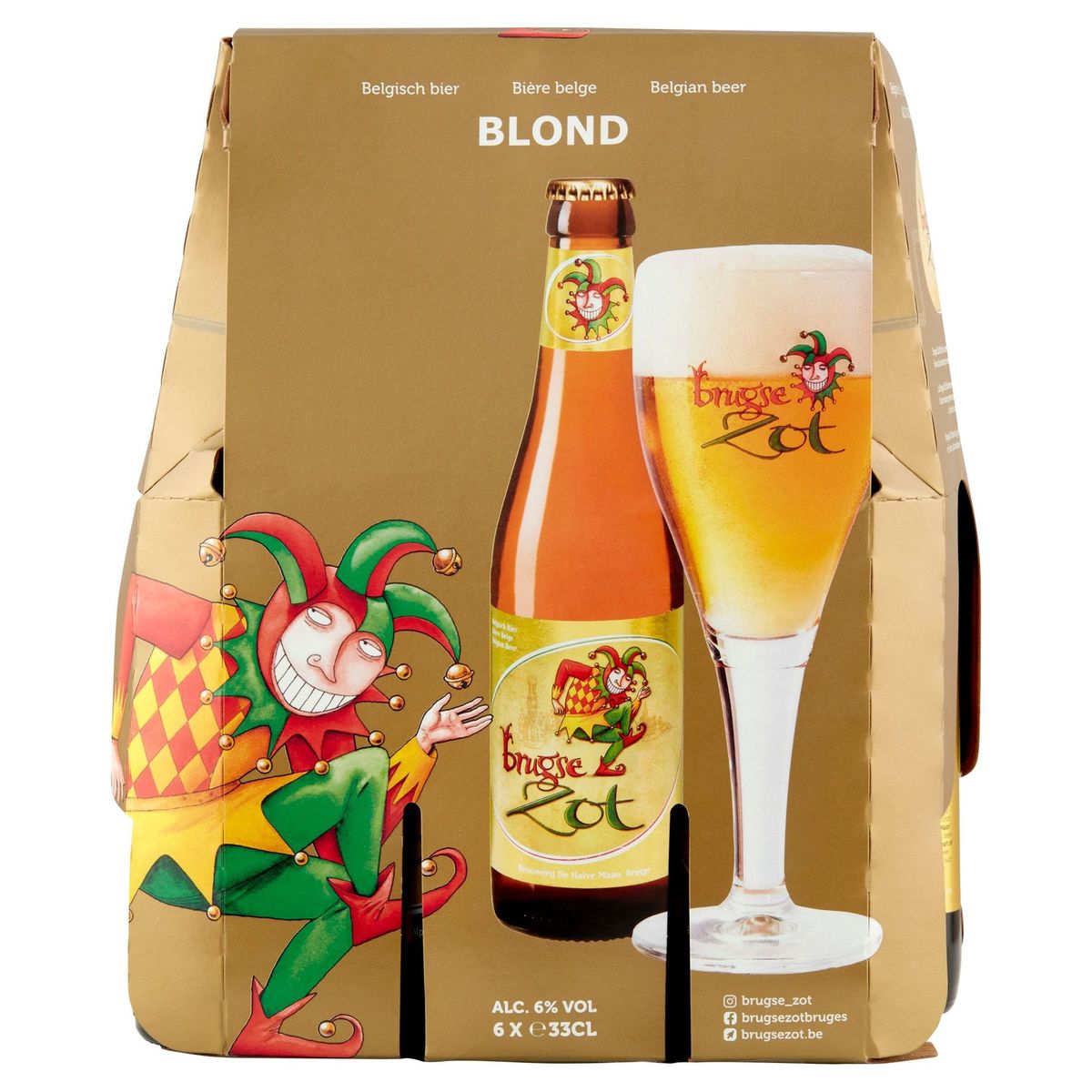 Brugse Zot Bière Belge Blond Bouteilles 6 x 33 cl