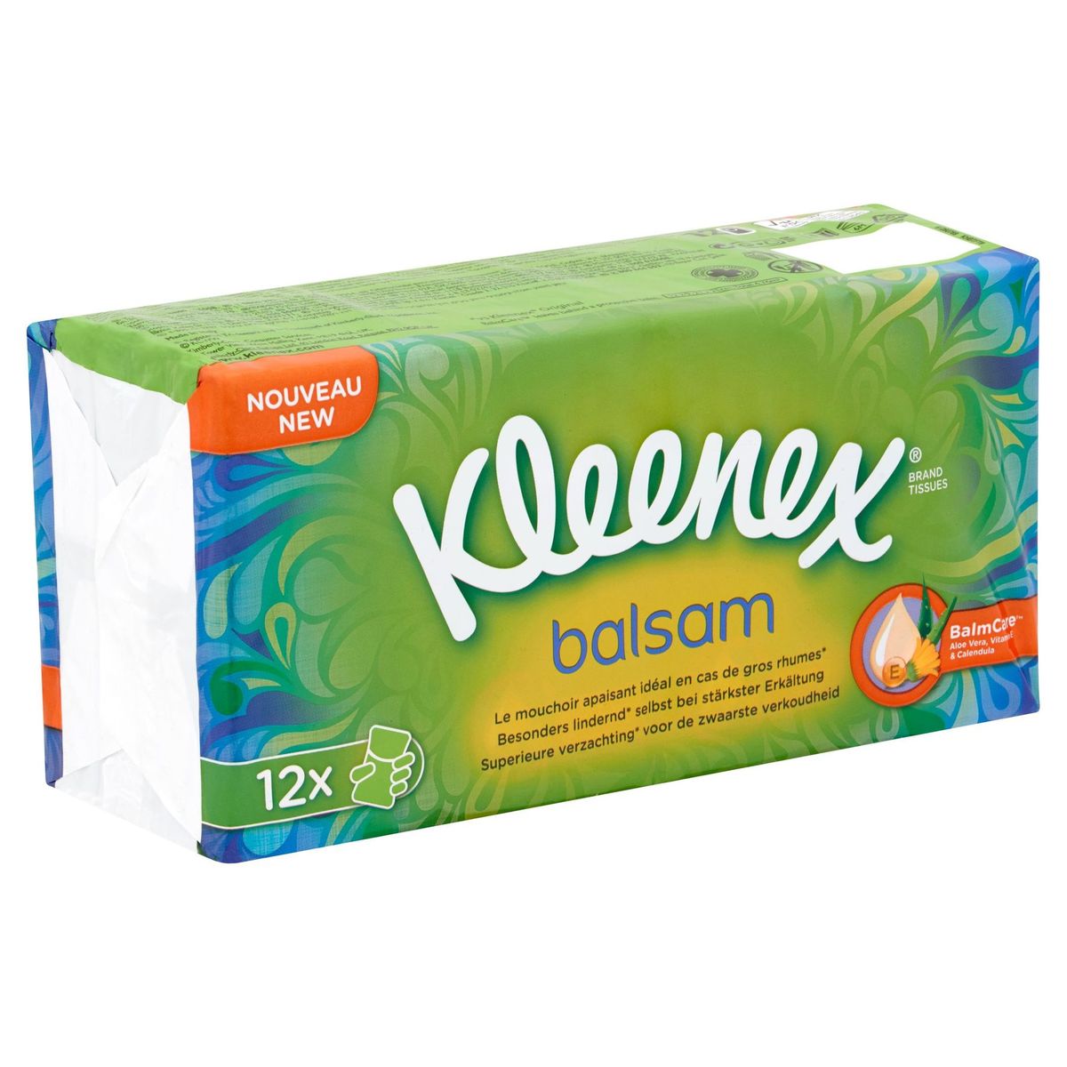 Kleenex Balsam Mouchoirs 4-Épaisseurs 12 Pièces