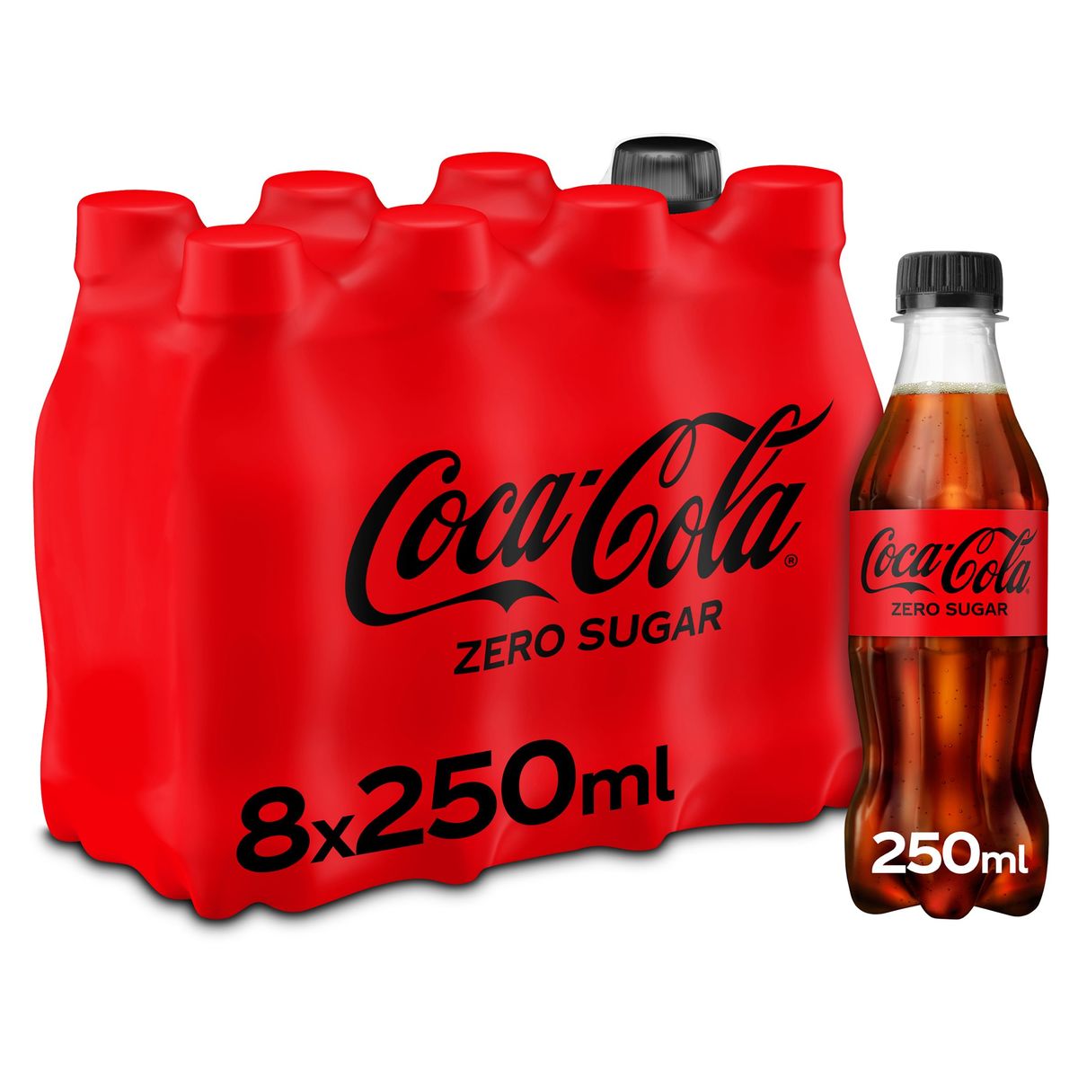 Coca-Cola Zero Coke Soft Drink 8 x 250 ml