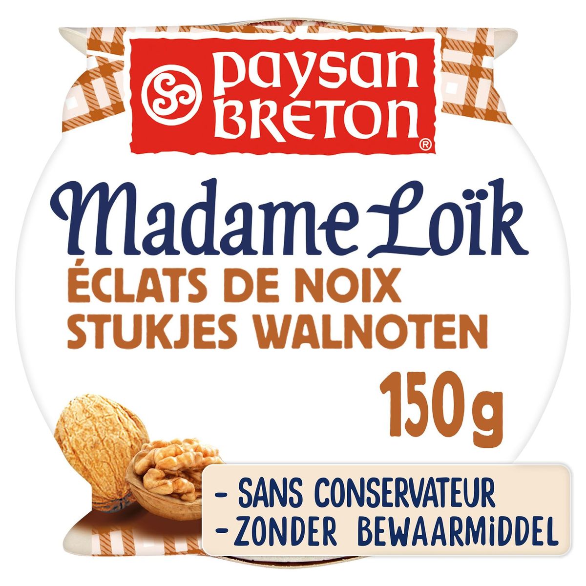 Paysan Breton De Opgeklopte Kaas Madame Loïk Stukjes Walnoten 150 g
