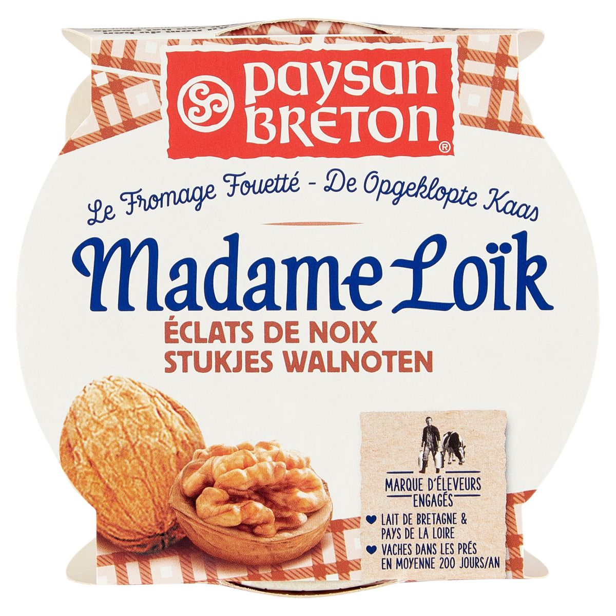 Paysan Breton Fromage Fouetté Madame Loïk Éclats de Noix 150 g