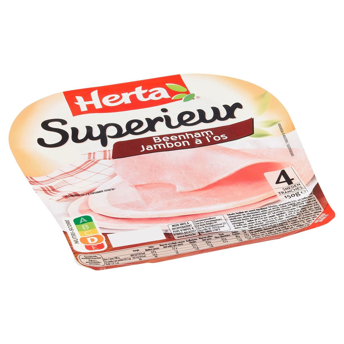 Herta Superieur Jambon à Los 4 Tranches 150 G Carrefour Site 