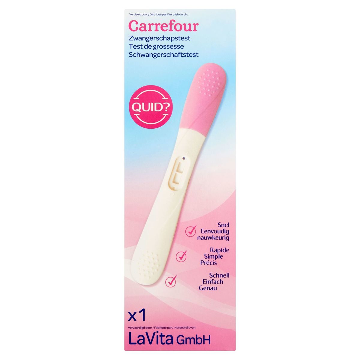 Carrefour Zwangerschapstest Quid?