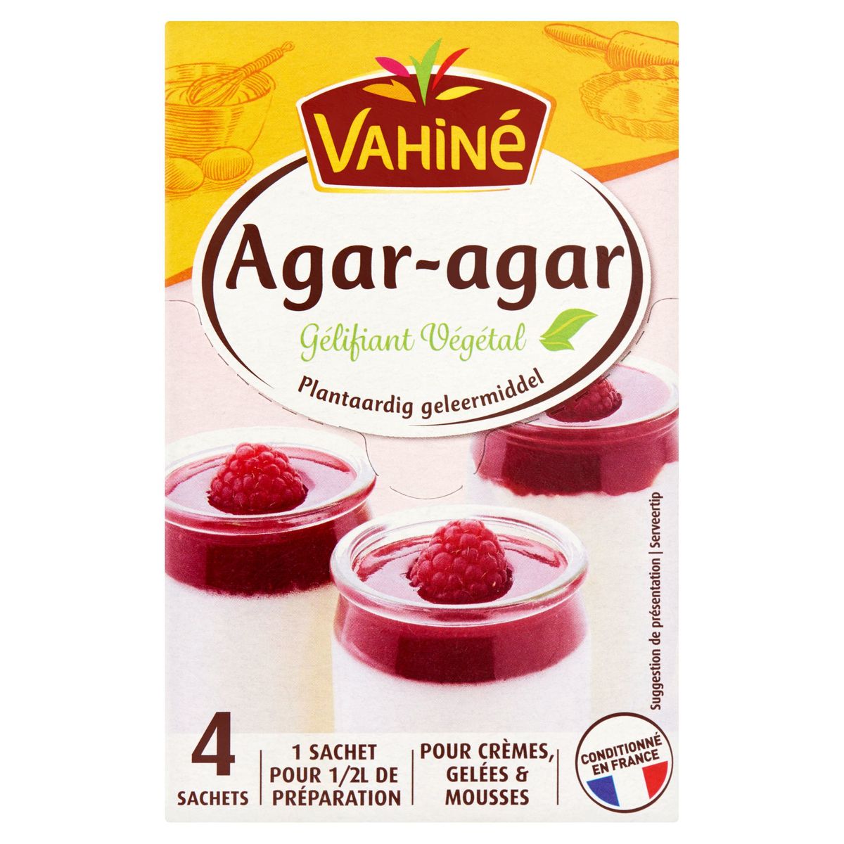 Vahiné Agar-Agar Gélifiant Végétal 4 x 2 g