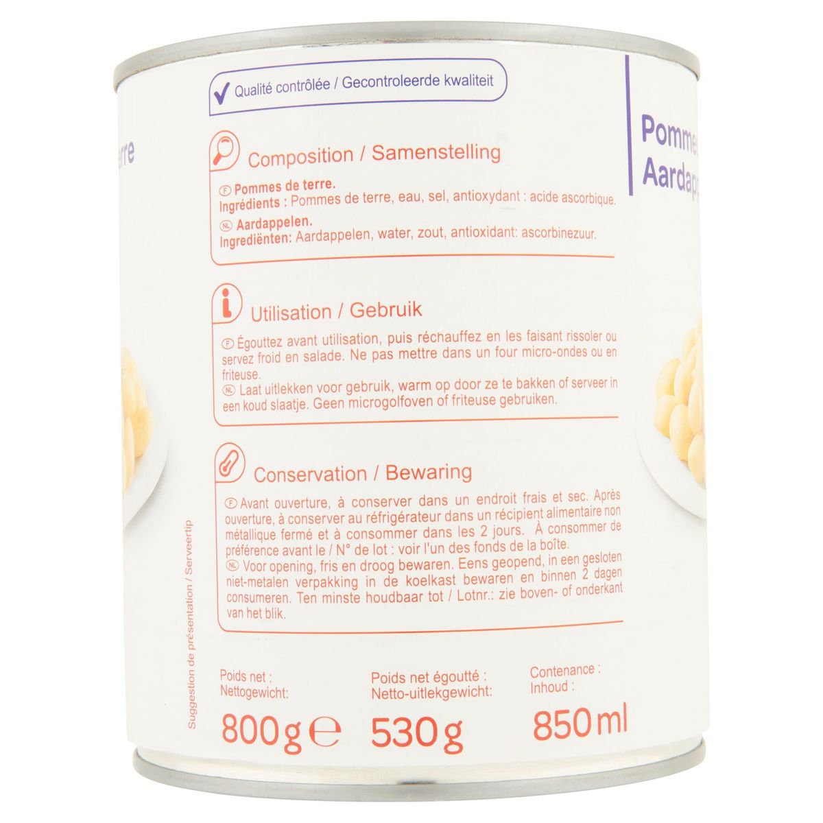 Pommes de Terre 800 g Carrefour