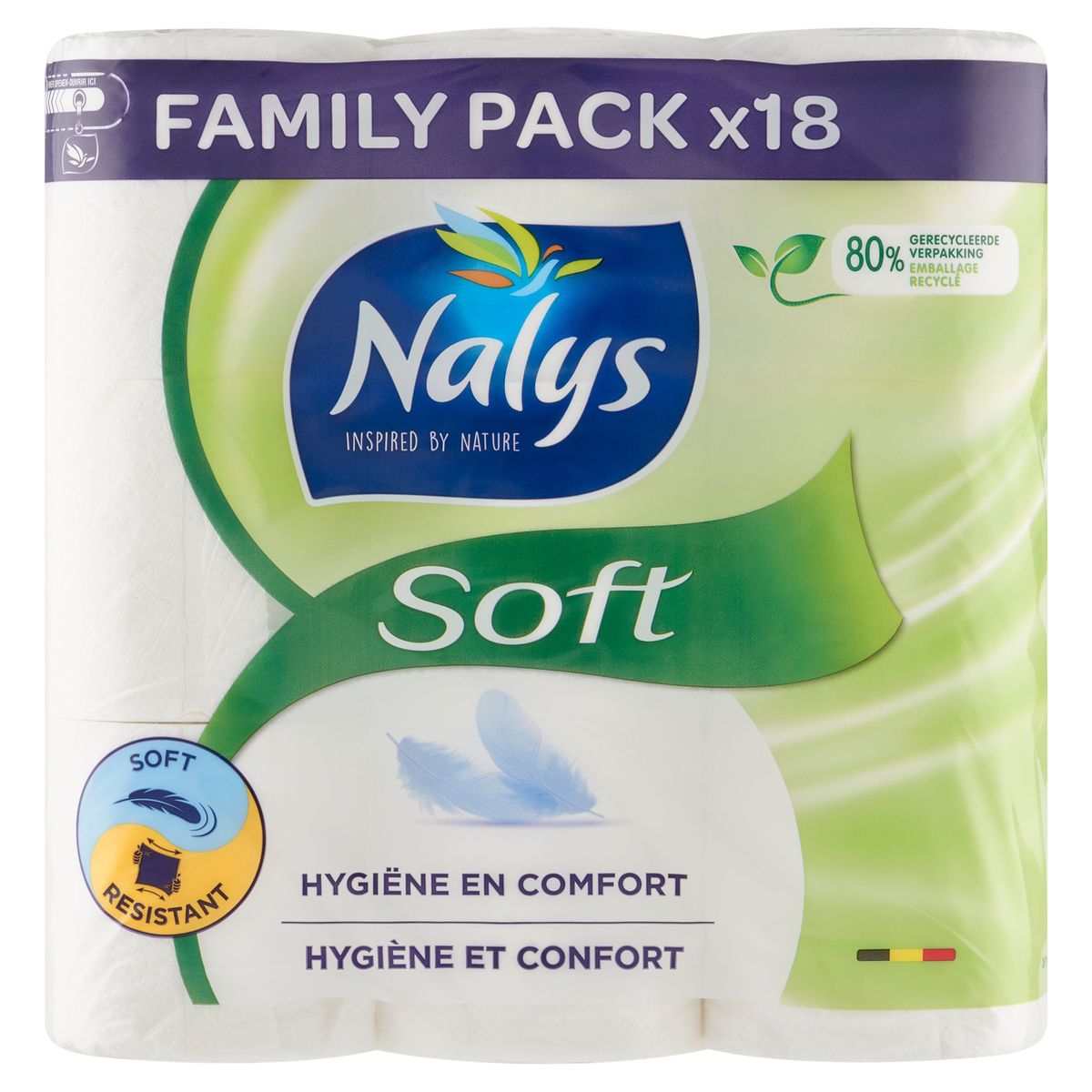 Nalys Soft Toiletpapier Family Pack 18 Rollen