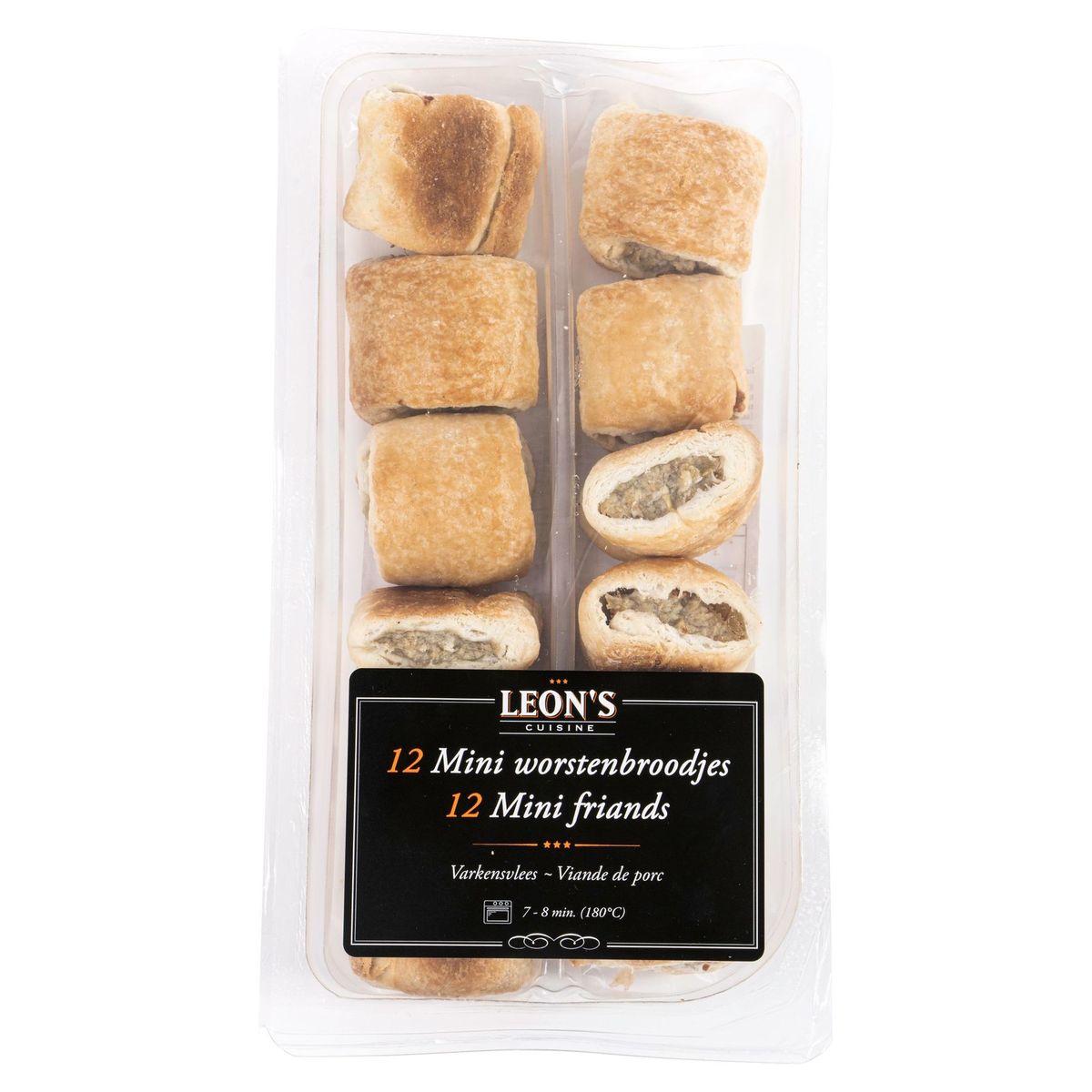 Leon's Cuisine Mini Worstenbroodjes 12 Stuks 180 g