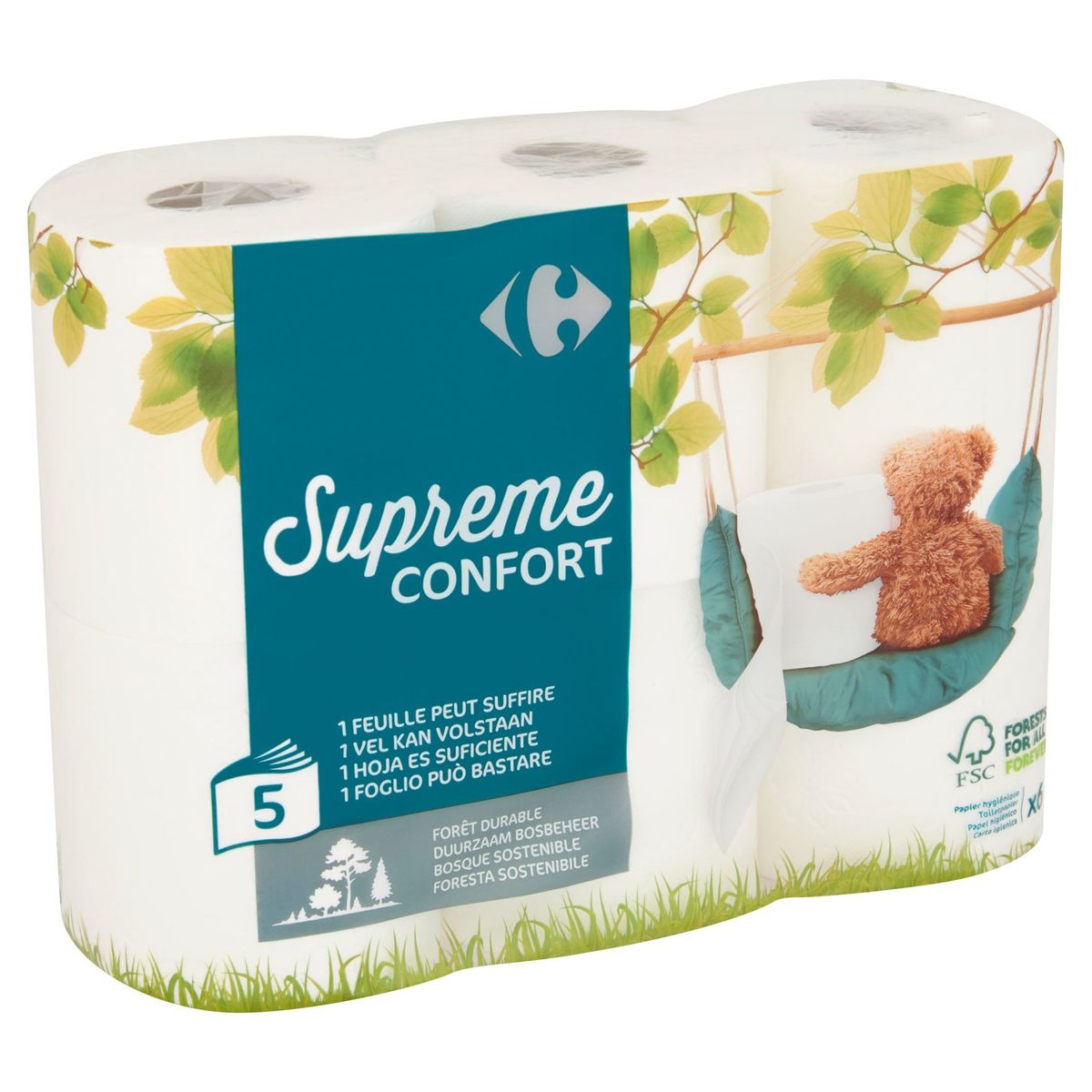 Carrefour Supreme Confort 5-Épaisseurs 6 Rouleaux