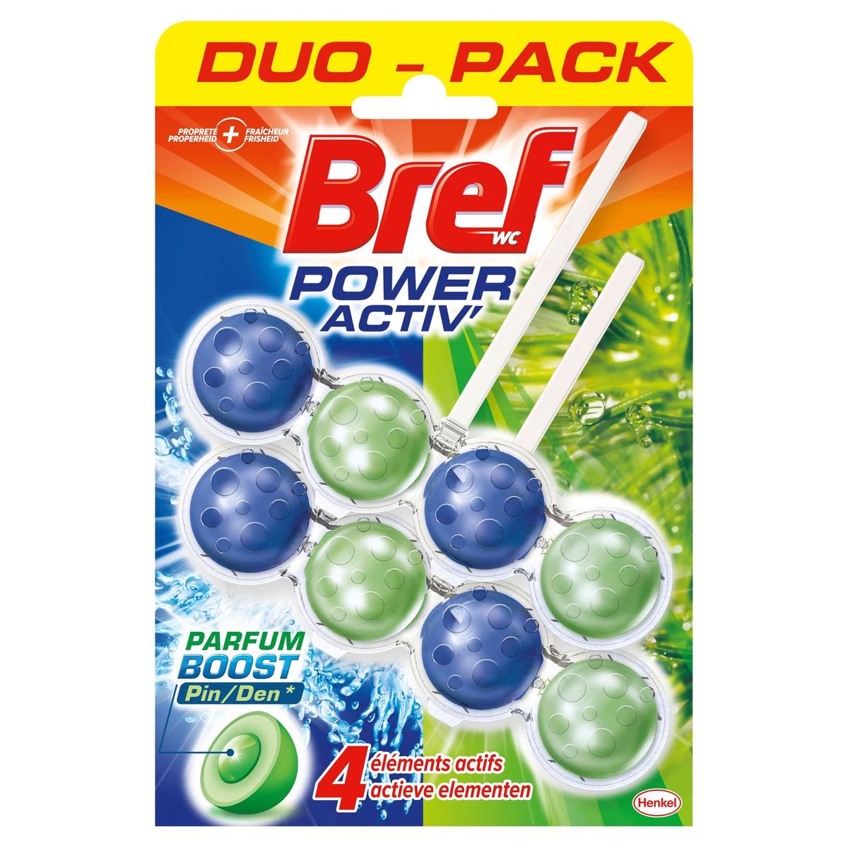 Bref WC Power Activ' Parfum Boost Pin Duo Pack 2 x 50 g