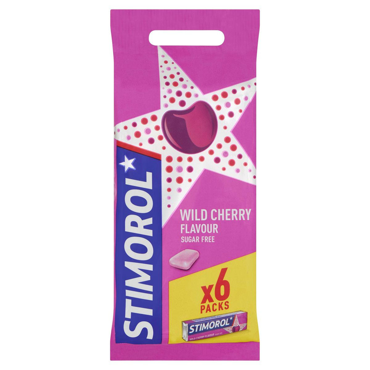 Stimorol Chewing-gum Wild Cherry Sans Sucre 6 x 14 g
