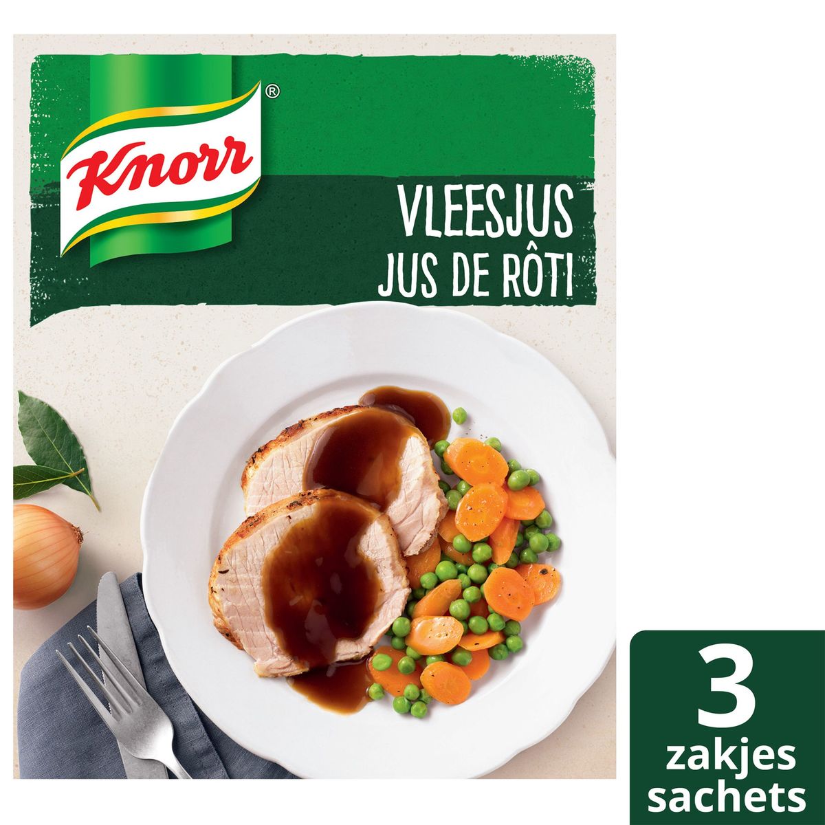 Knorr Poudre Sauce Jus de Rôti 3 x 20 g