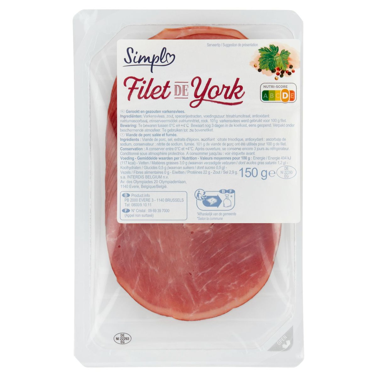Simpl Filet de York 150 g
