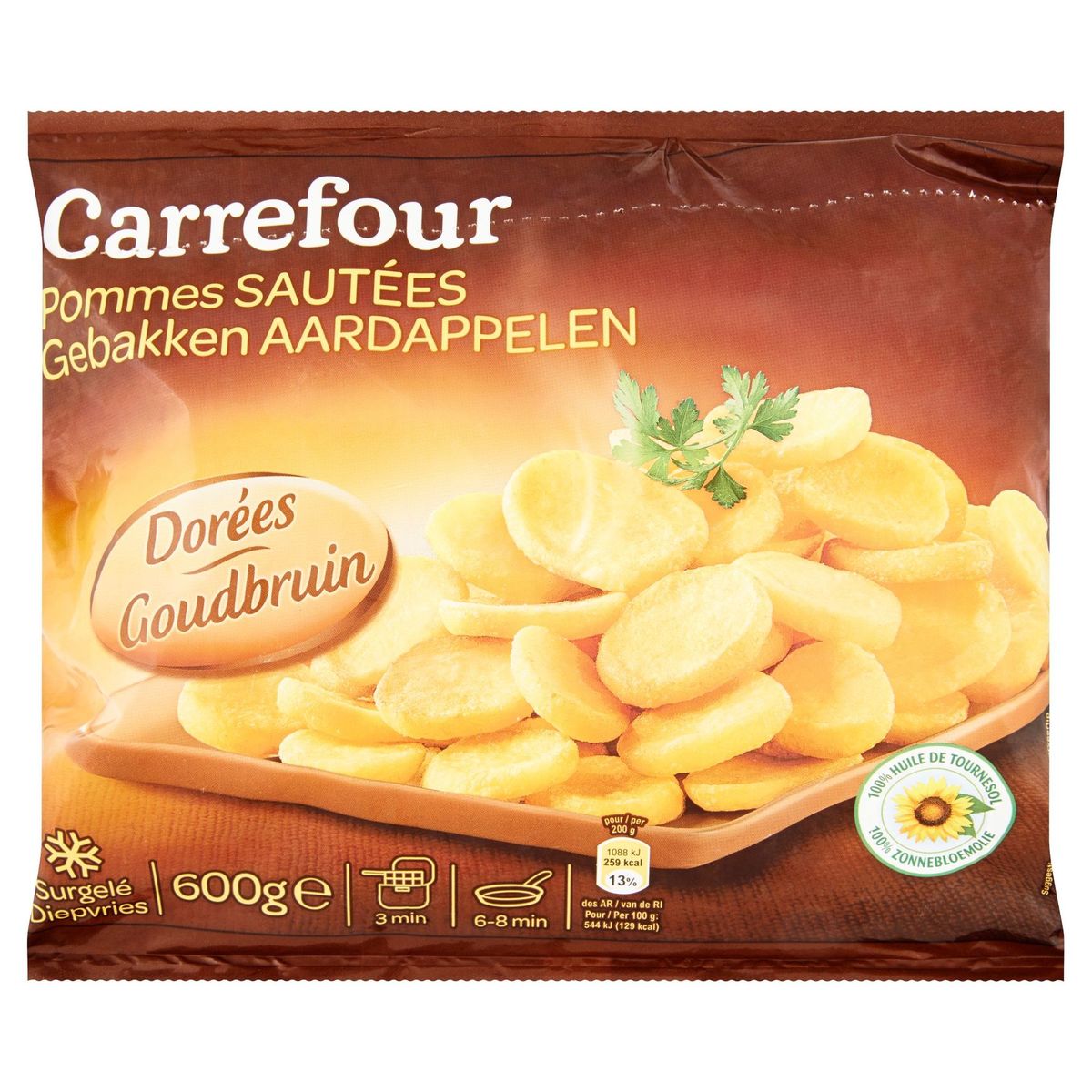 Carrefour Gebakken Aardappelen Goudbruin 600 g