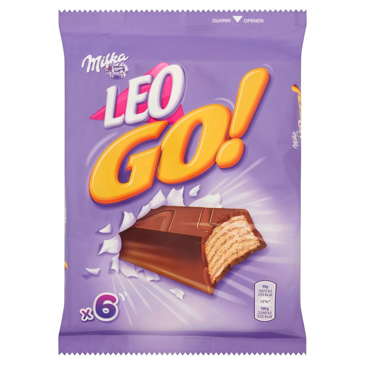 Milka LEO GO Chocolade Koeken 6 Repen 288 g