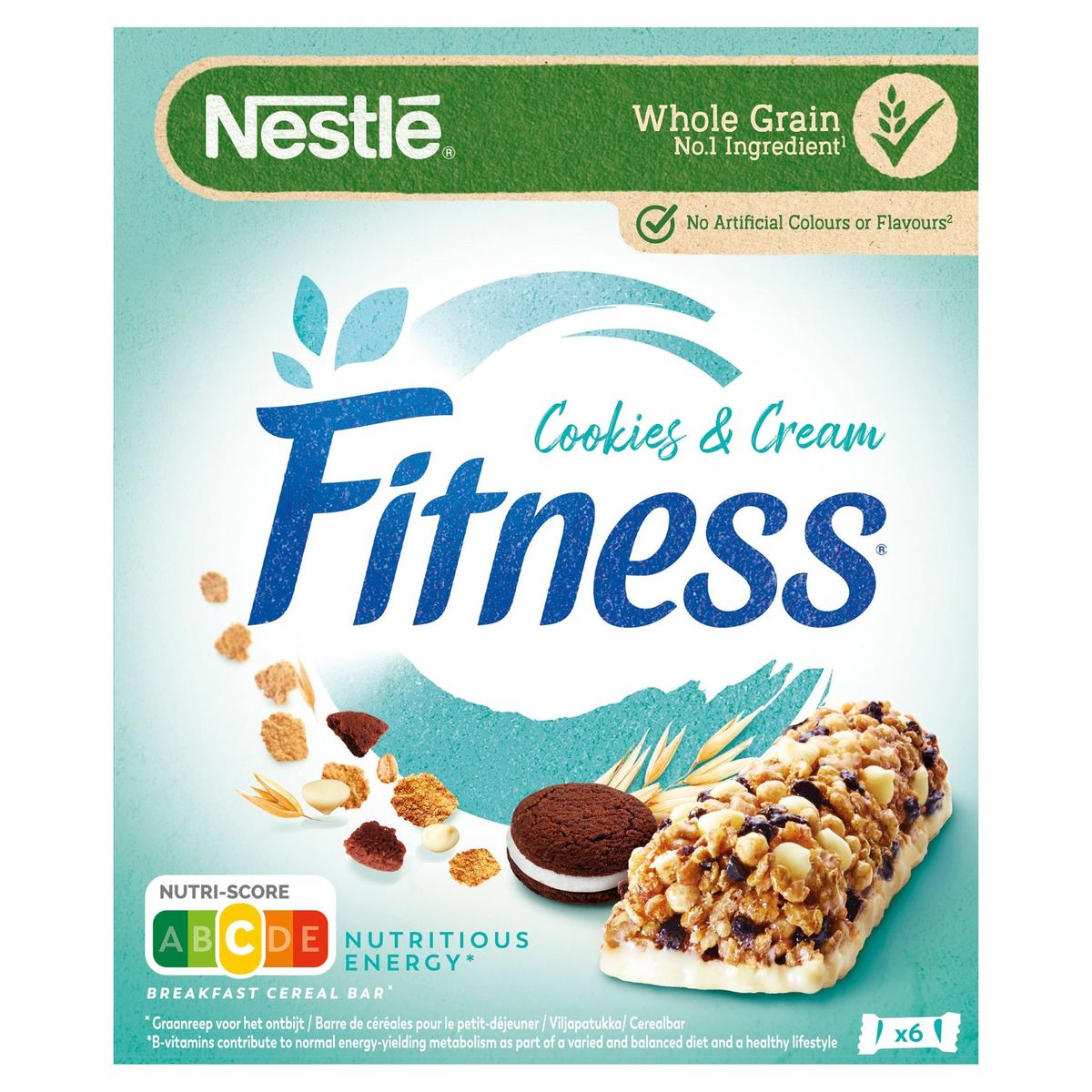 Fitness Graanrepen Cookies & Cream 6 x 23.5g