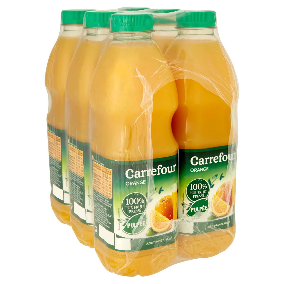 Carrefour Orange Pulpée 6 x 1 L