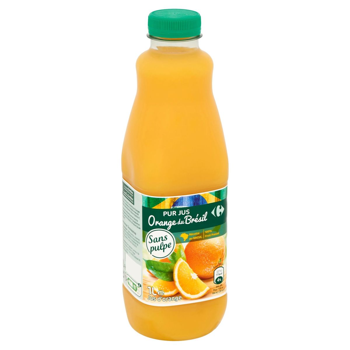 Carrefour Puur Sap Sinaasappel uit Brazilië 1 L