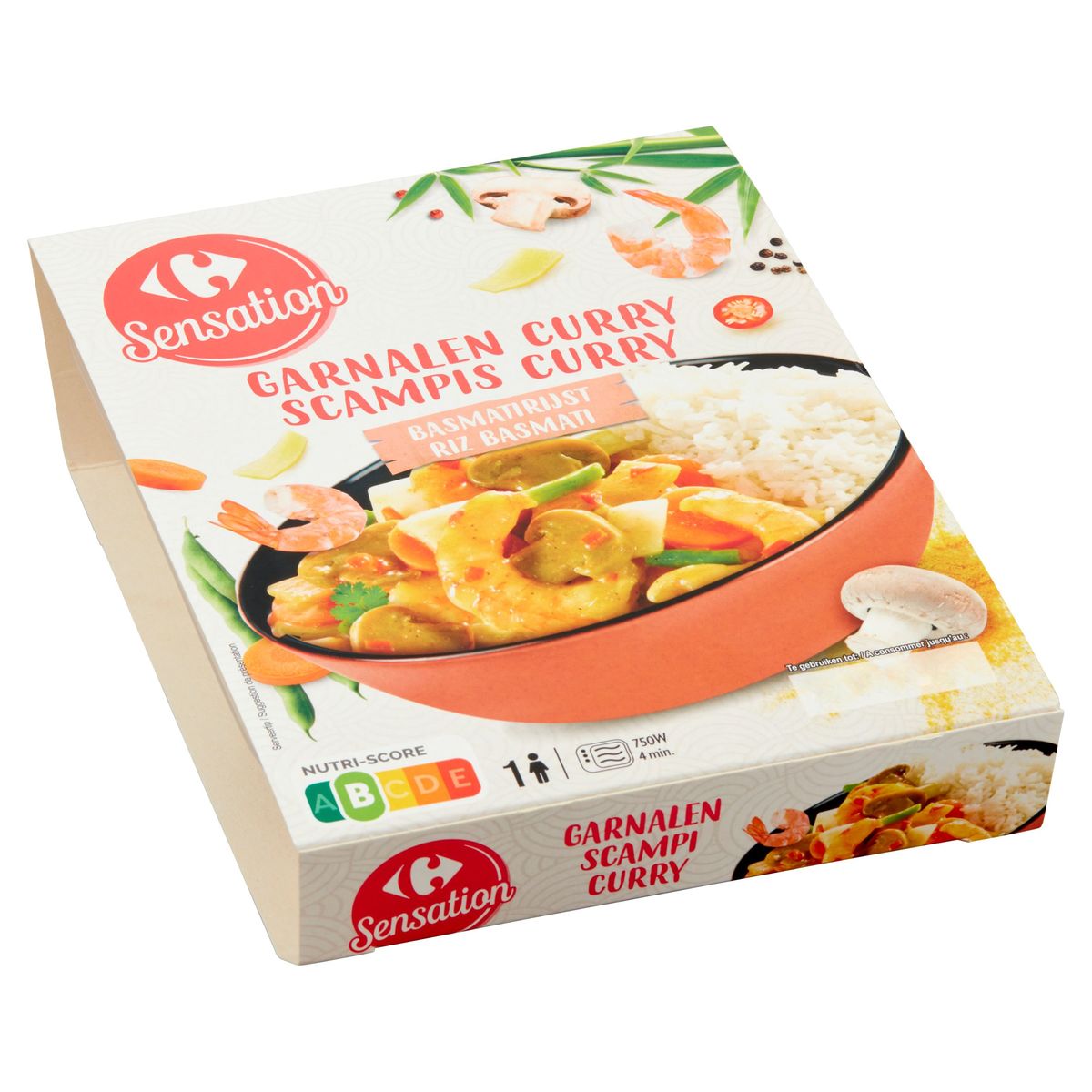 Carrefour Sensation Garnalen Curry Basmatirijst 400 g