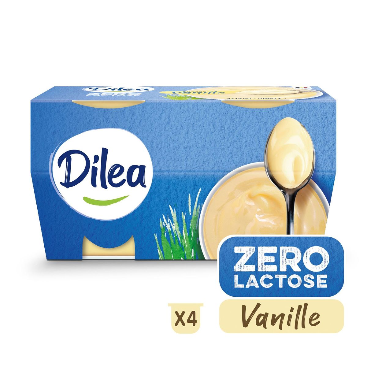 Dilea Zero Lactose Dessert Lacté Saveur Vanille 4 x 125 g