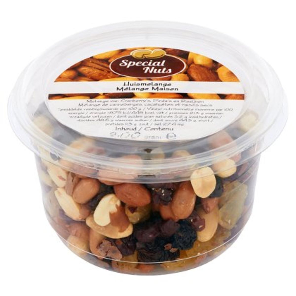 Special Nuts Huismelange van Cranberry's, Pinda's en Rozijnen 300 g