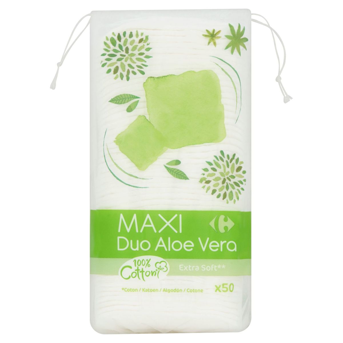 Carrefour Maxi Duo Aloe Vera 50 Pièces