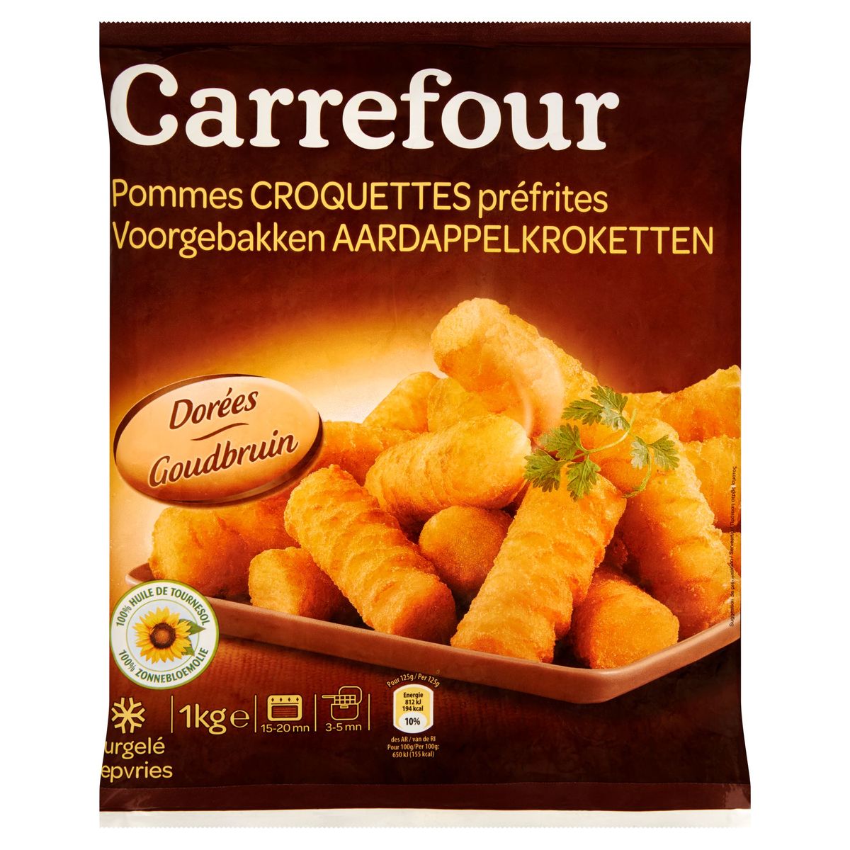 Carrefour Voorgebakken Aardappelkroketten Goudbruin 1 kg