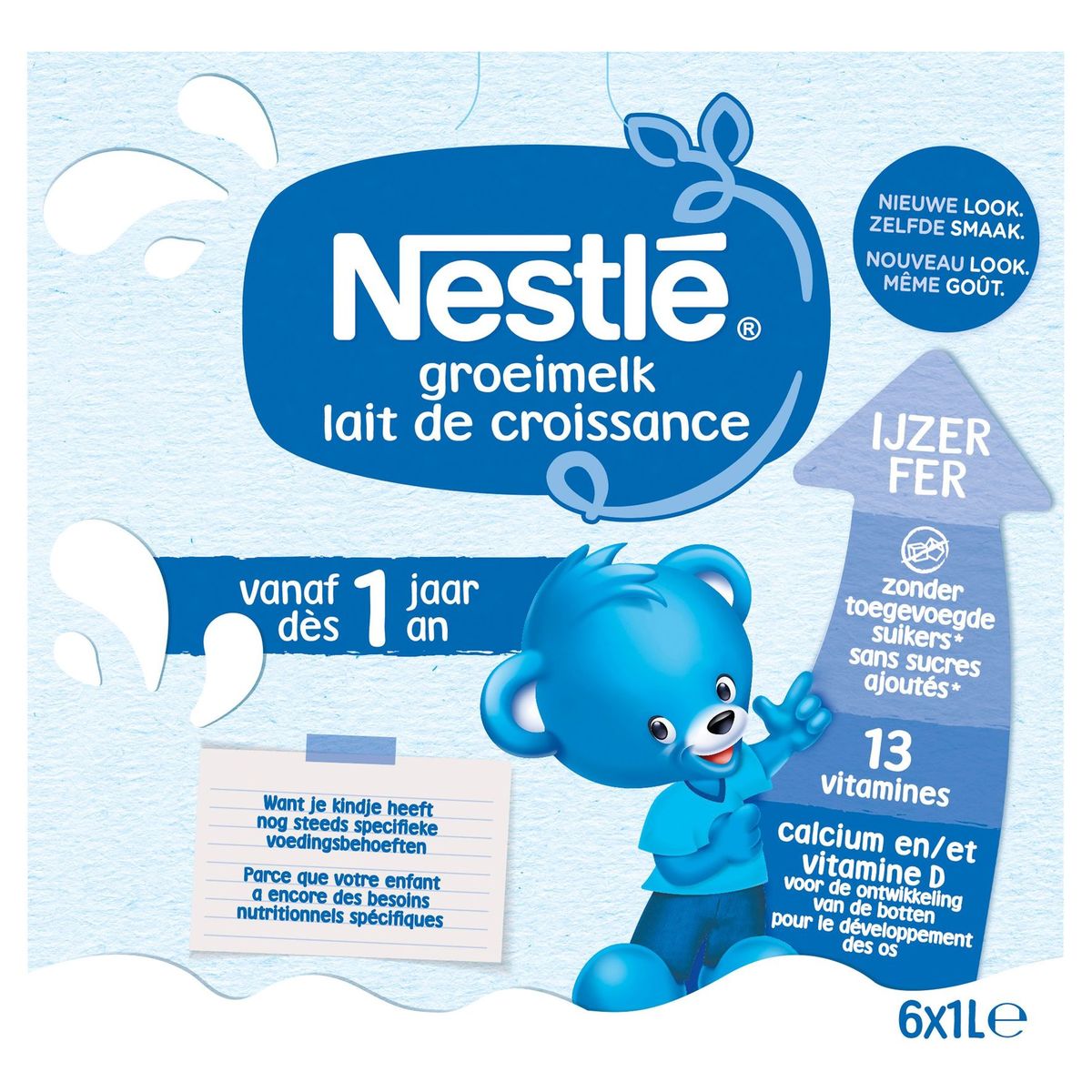 Nestlé Lait de Croissance 1+ dès 1 an 1L
