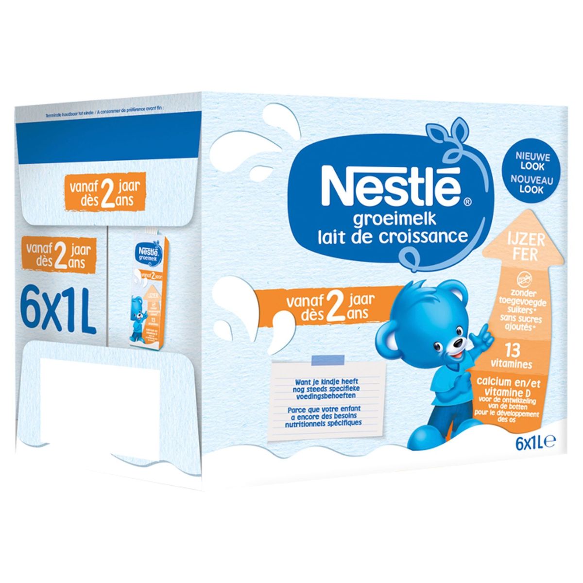 Nestlé Lait de Croissance 2+ dès 2 ans 6x1L