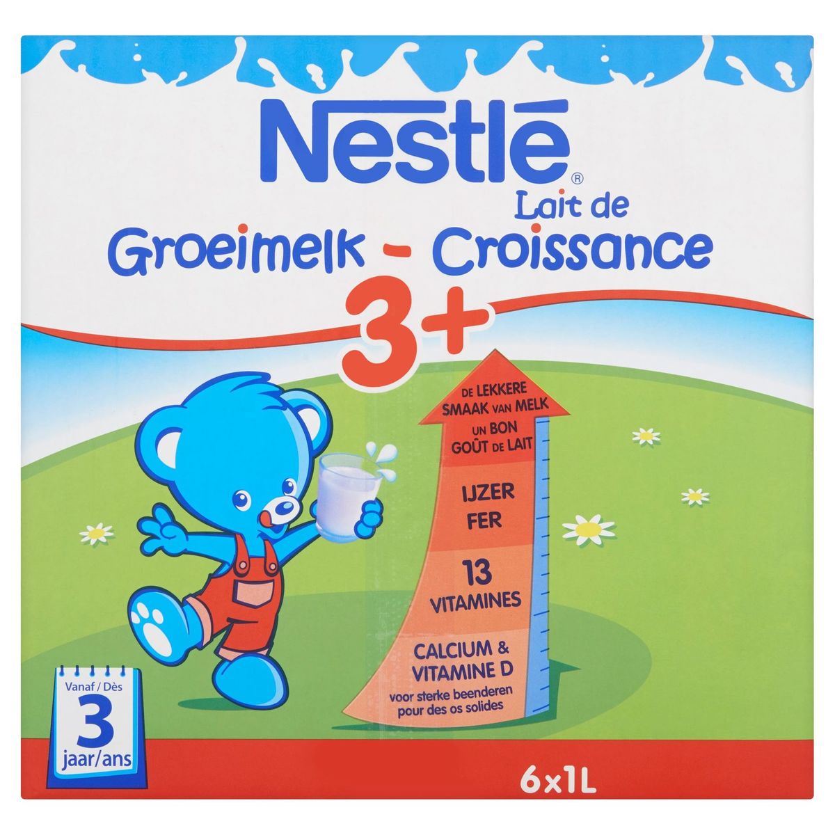 Nestlé Groeimelk 3+ vanaf 3 jaar 6x1L