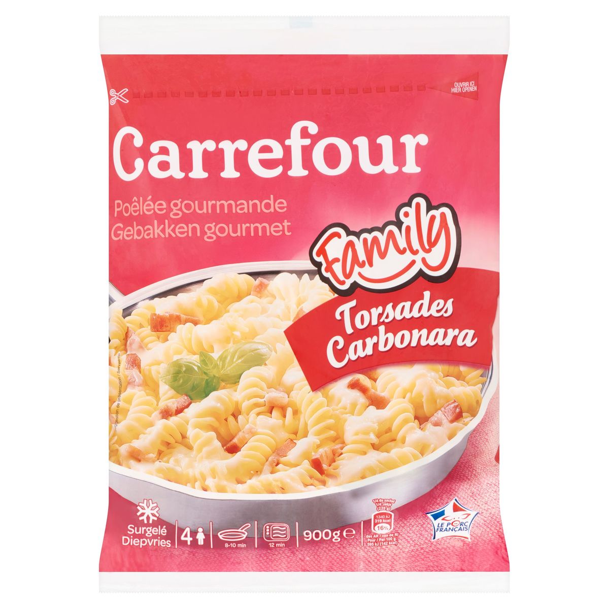 Carrefour Family Gebakken Gourmet Torsades Carbonara 900 g