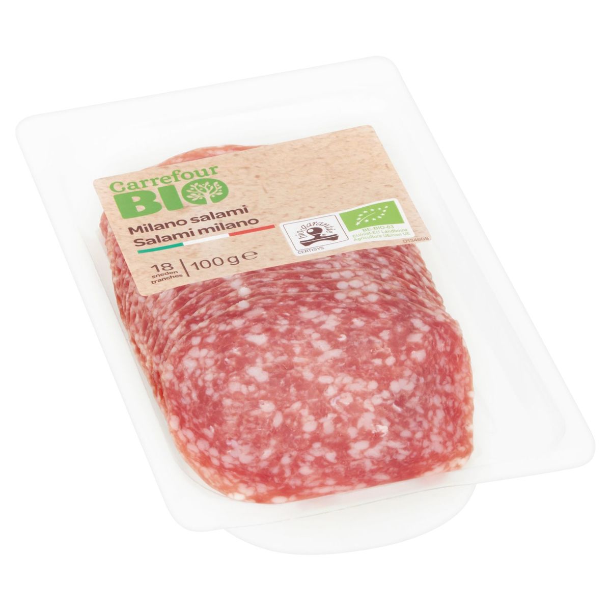 Carrefour Bio Milano Salami 18 Sneden 100 g
