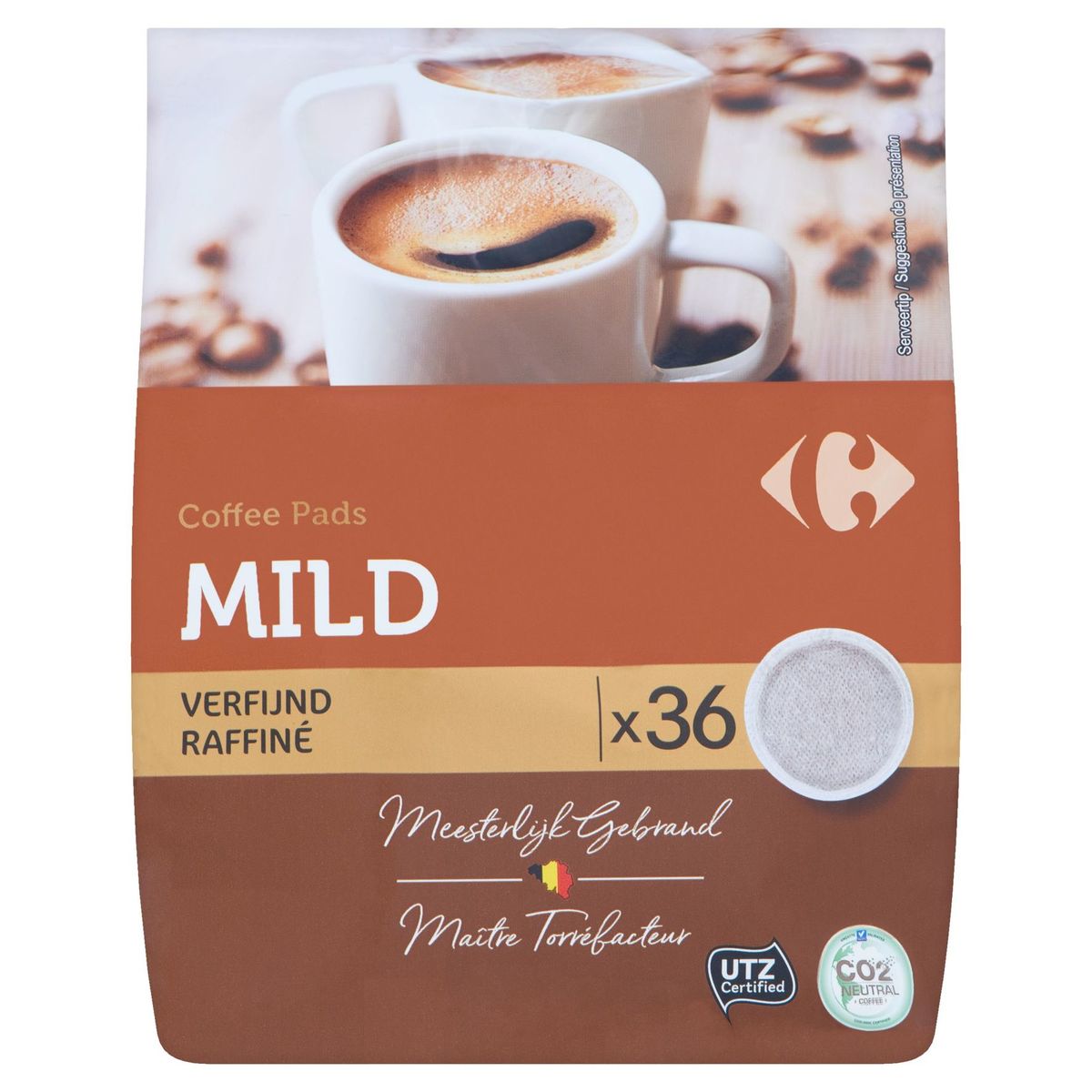 Carrefour Coffee Pads Mild Raffiné 36 x 7 g