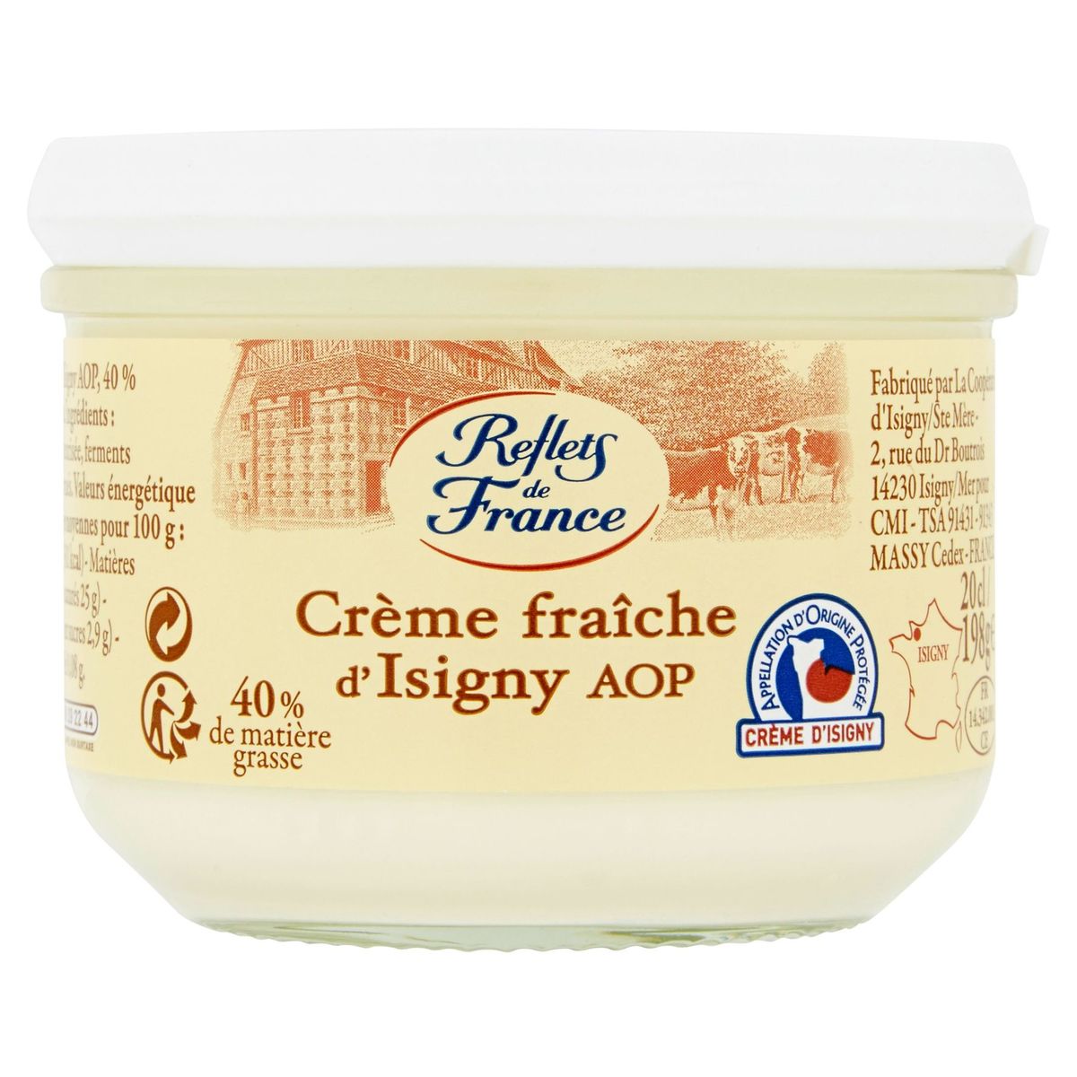 Reflets de France Crème Fraîche d'Isigny AOP 198 g Carrefour Site