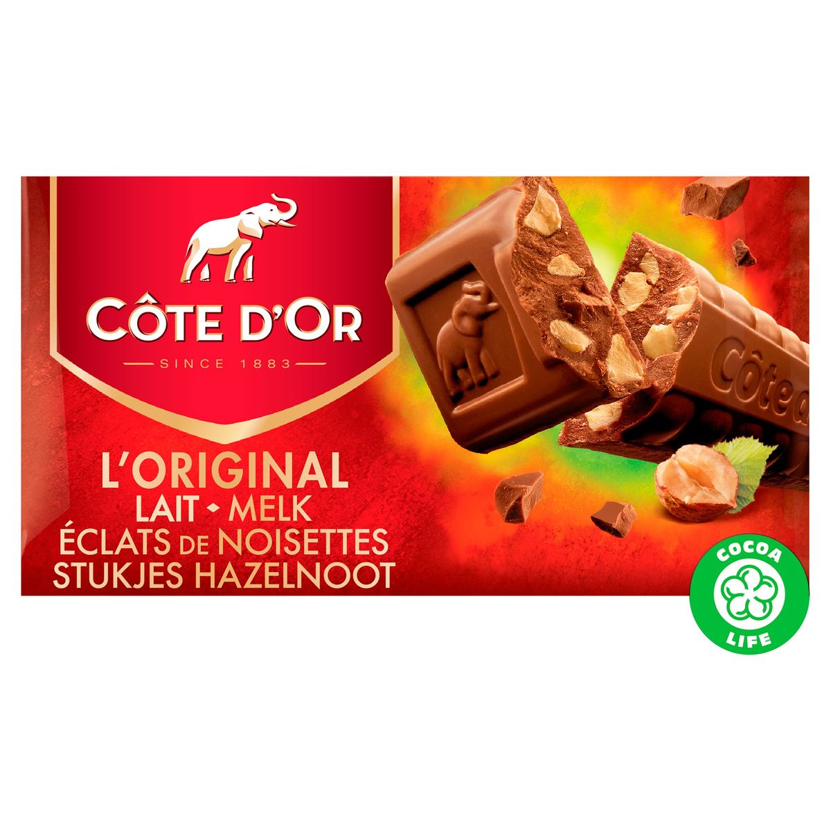 Côte d'Or L'Original Tablette Chocolat Au Lait éclats noisettes 400 g