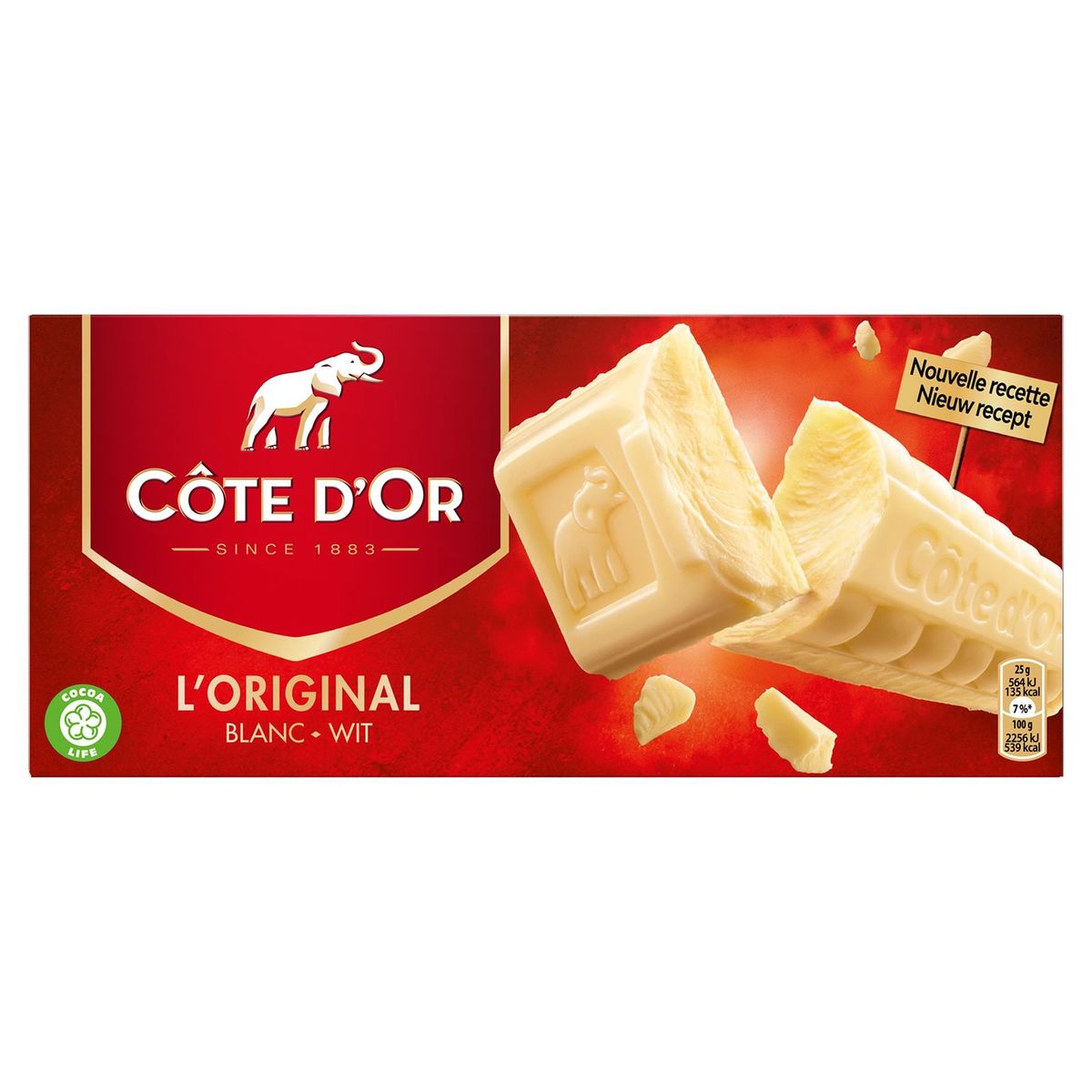 Côte d'Or L'Original Tablette De Chocolat Blanc 400 g