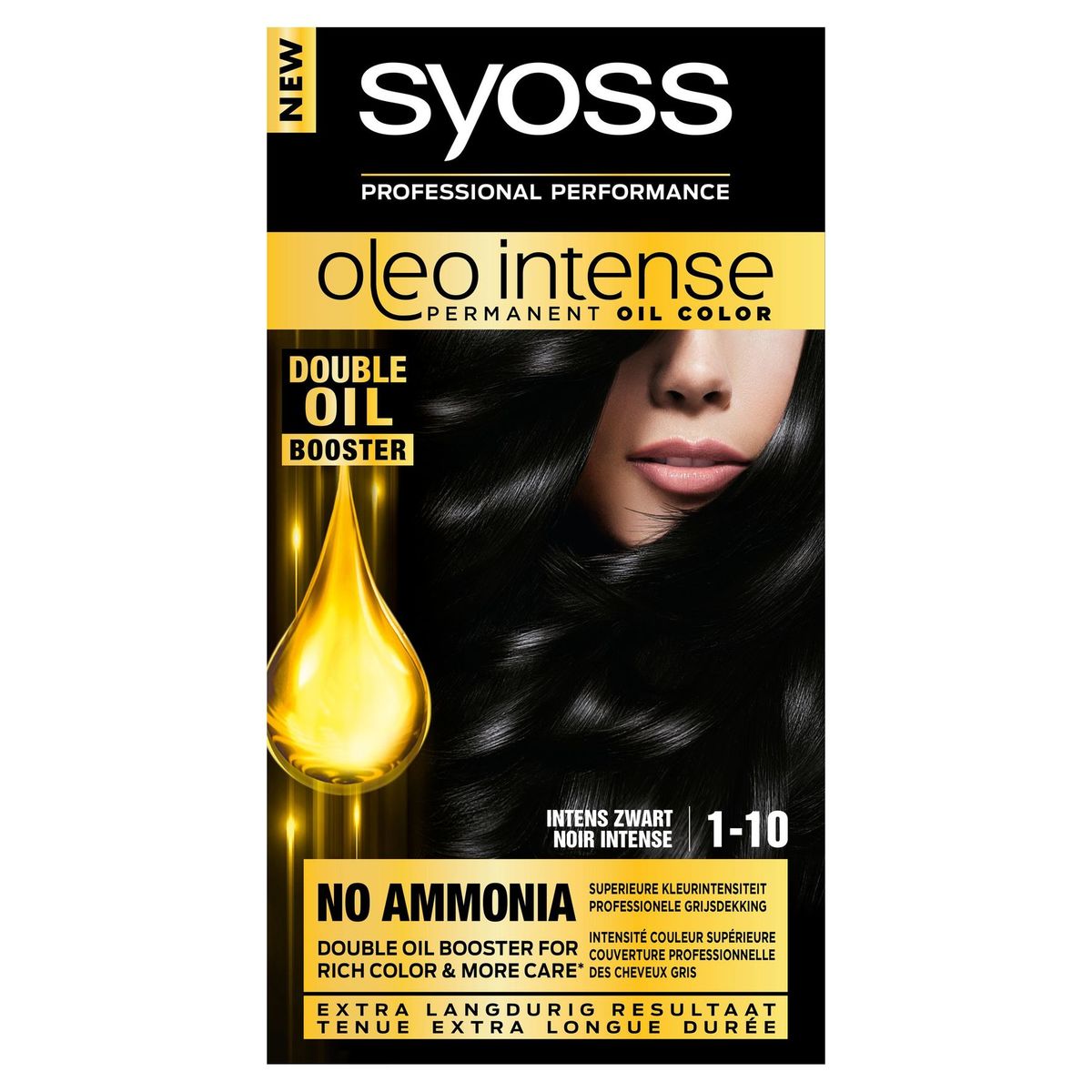 Syoss Oleo Intense 1-10 Intens Zwart Permanente Haarverf