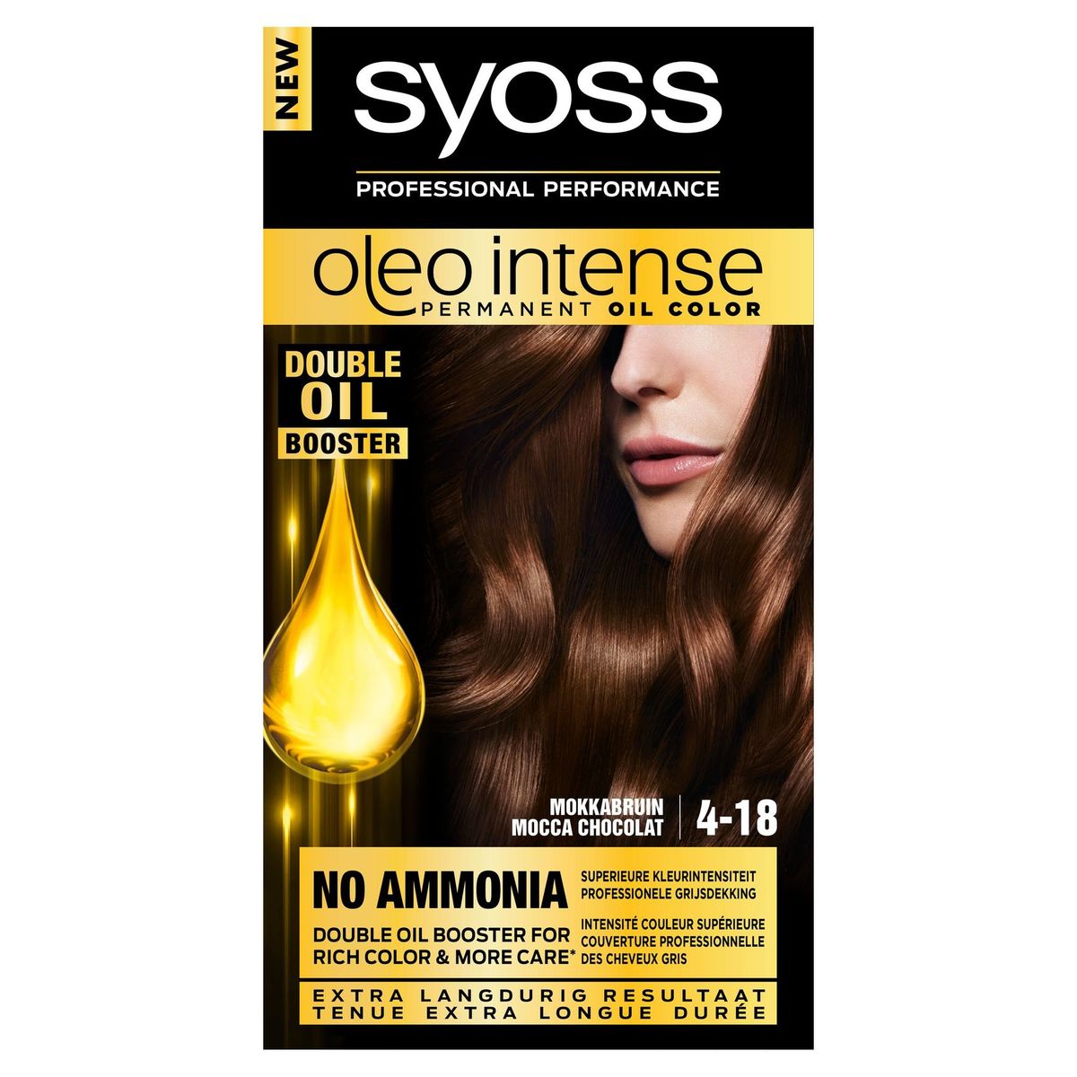 Syoss Oleo Intense 4-18 Mokkabruin Permanente Haarverf