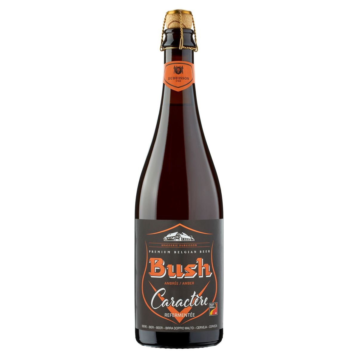 Bush Premium Belgian Beer Ambrée Caractère Refermentée Bouteille 75 cl
