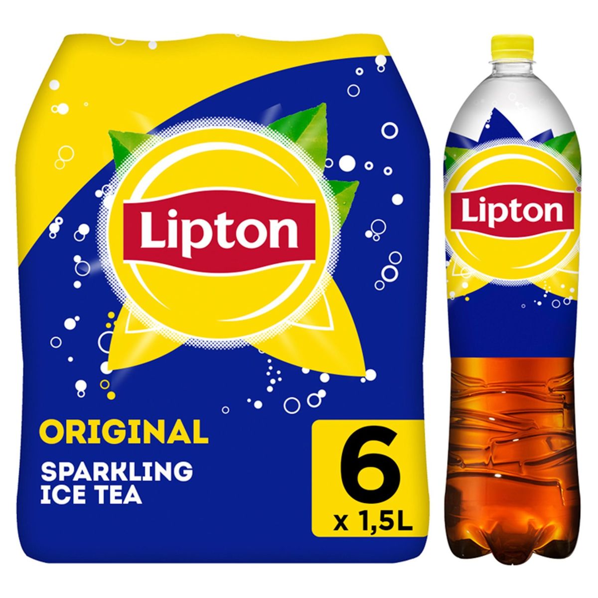 Lipton Iced Tea Thé Glacé Pétillant Original  6 x 1.5 l