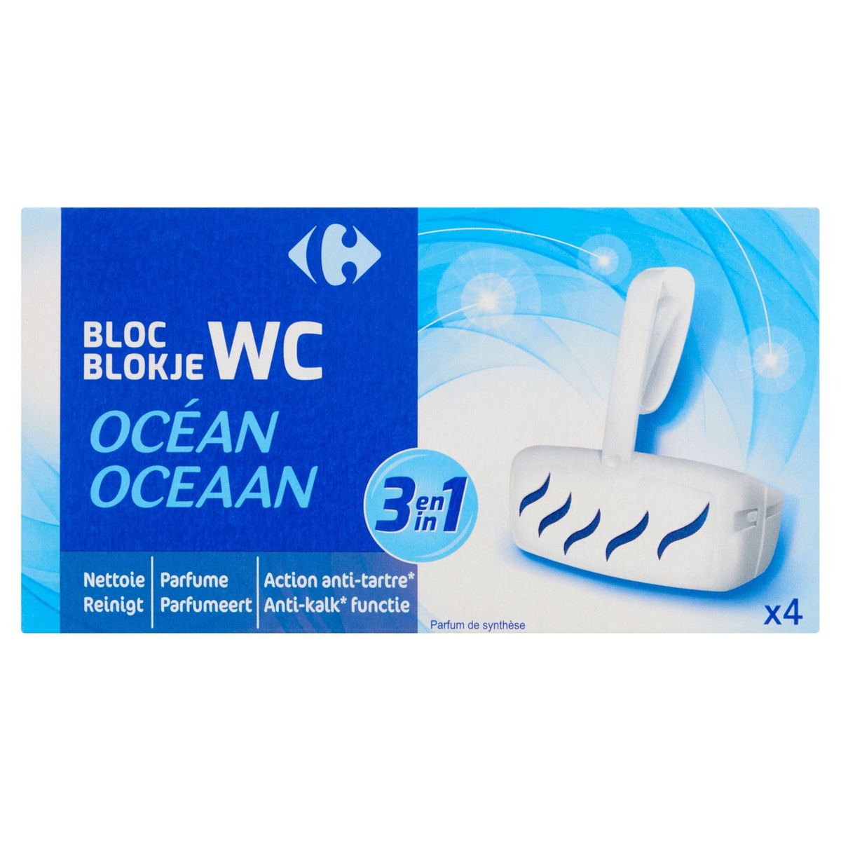 Carrefour WC Blokje Oceaan 3in1 4 x 38 g
