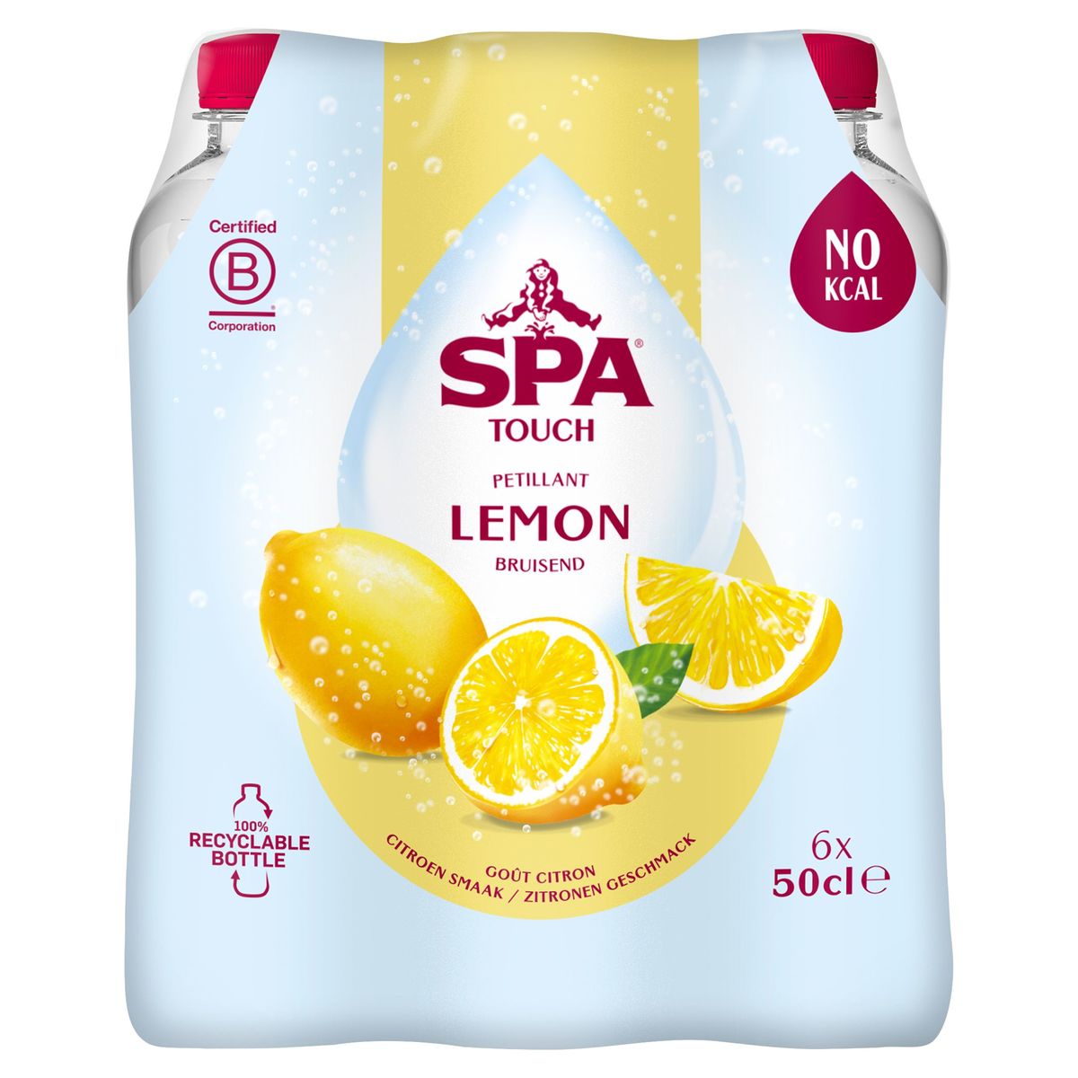 SPA TOUCH Eau Minérale Pétillante citron 6 x 50 cl