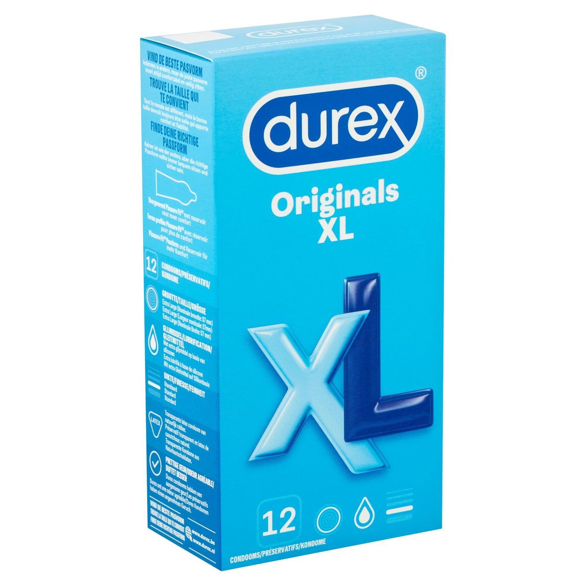 Durex Originals XL Préservatifs 12 Pièces