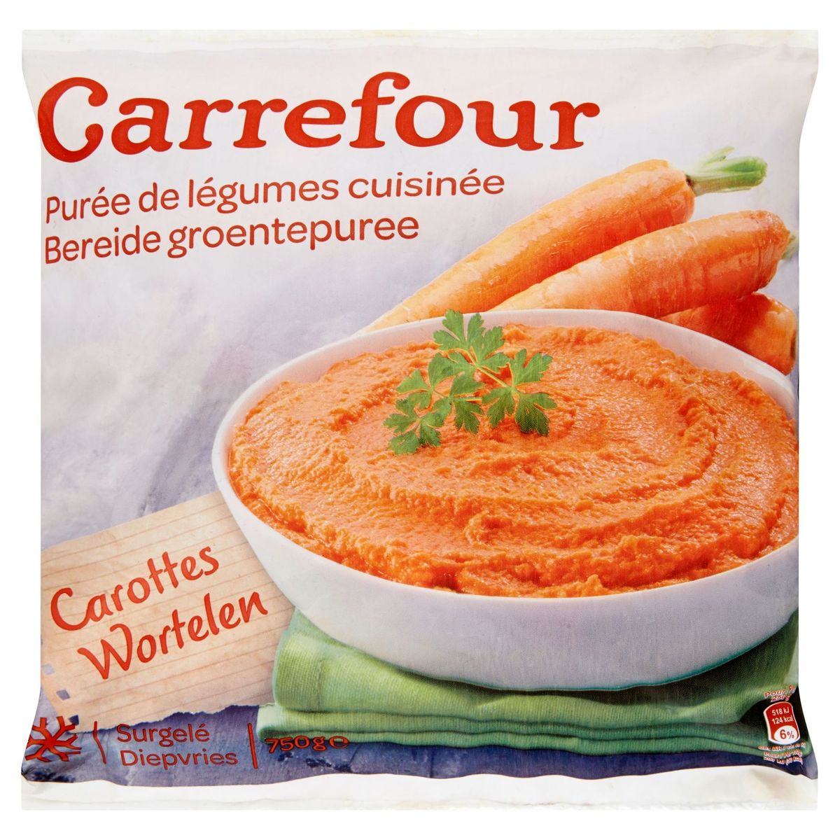 Carrefour Purée de Légumes Cuisinée Carottes 750 g